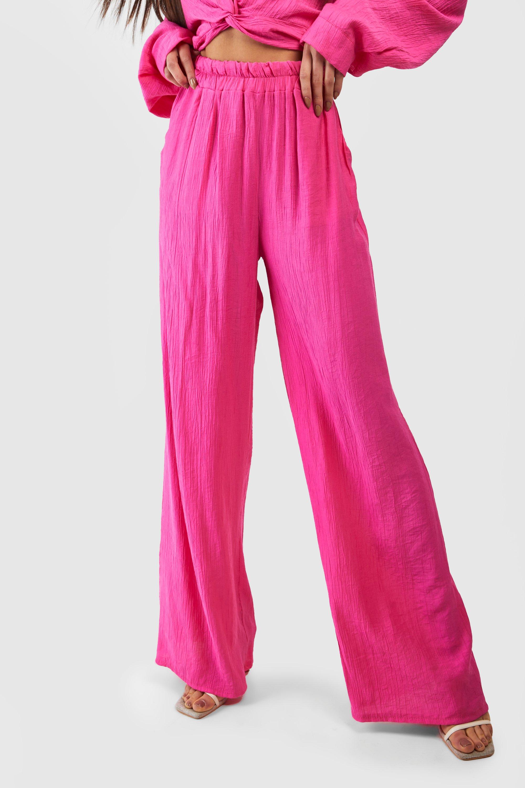 Hot pink wide outlet leg pants